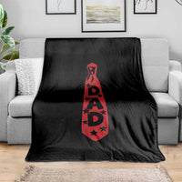 Dad Tie Star Music Lover Fathers Day Throw Blanket