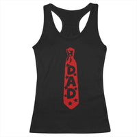 Dad Tie Star Music Lover Fathers Day Racerback Tank Top