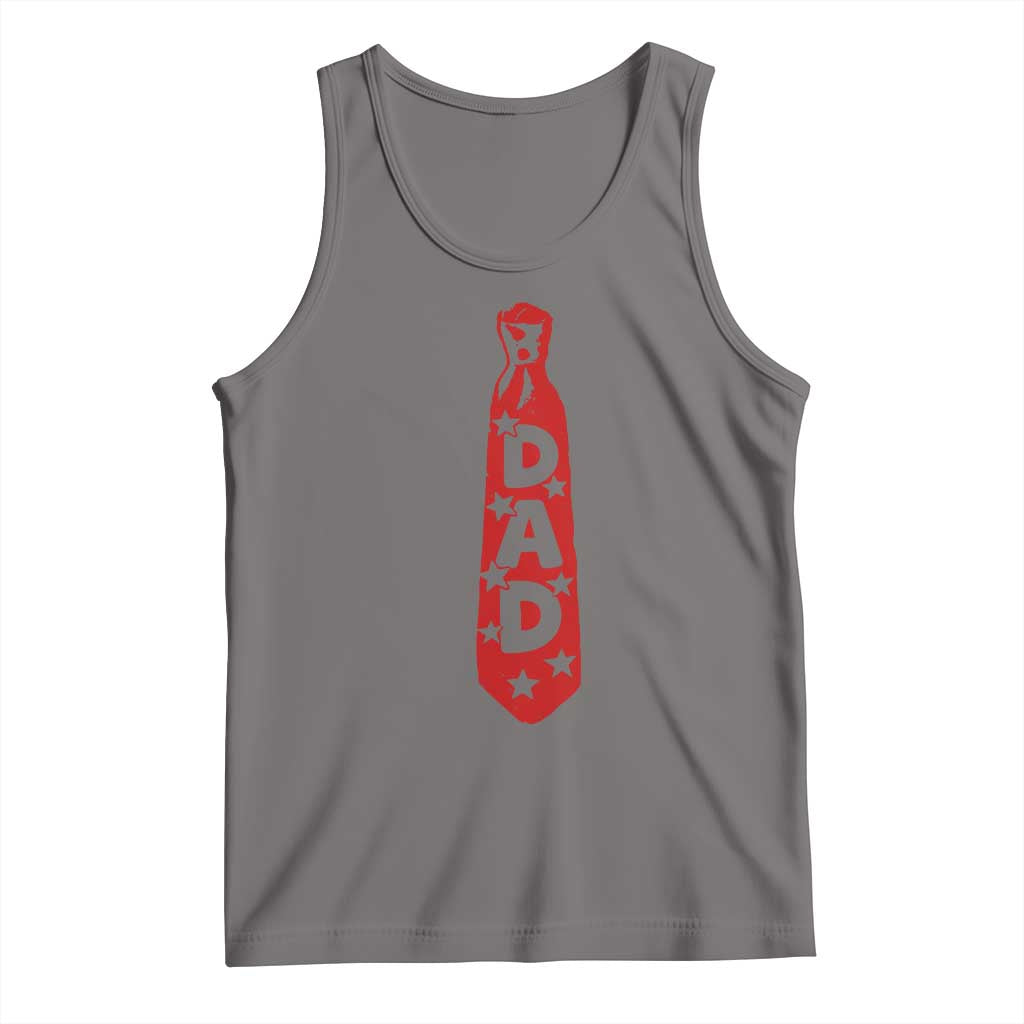 Dad Tie Star Music Lover Fathers Day Tank Top