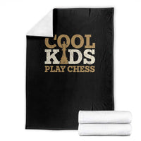 Chess Lover Throw Blanket Cool Kids Play Chess Vintage King