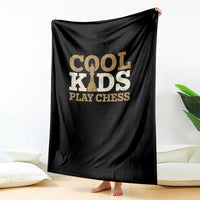 Chess Lover Throw Blanket Cool Kids Play Chess Vintage King