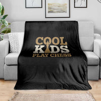 Chess Lover Throw Blanket Cool Kids Play Chess Vintage King