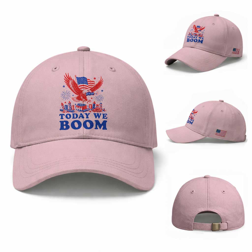 Today We Boom 4th of July Bald Eagle Fireworks Baseball Cap