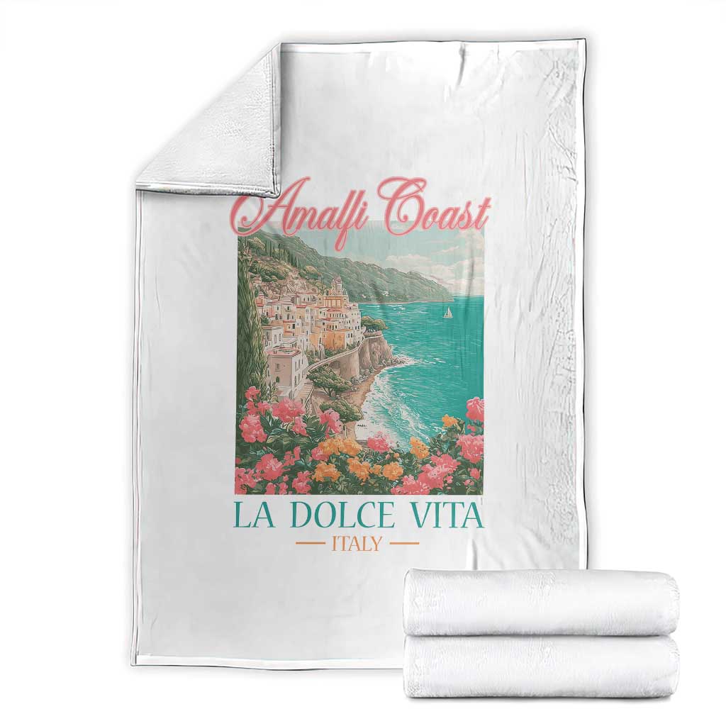 Amalfi Coast Italy Travel Trip Throw Blanket La Dolce Vita Mediterranean Sea - Wonder Print Shop