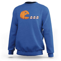 Funny Halloween Gamer Video Gaming Pumpkin Ghost Sweatshirt - Wonder Print Shop