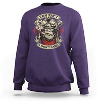 Fun Fact I Dont Care Sweatshirt Funny Smoking Gorilla Sarcastic - Wonder Print Shop