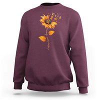 Leukemia Cancer Awareness Sunflower Orange Ribbon Sweatshirt