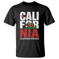 California Republic Flag Bear T Shirt Distressed Calif State Pride Graphic