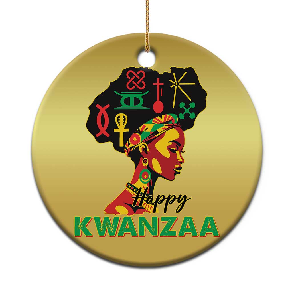 Happy Kwanzaa Christmas Ornament Nguzo Saba Symbols The 7 Principles Of Kwanzaa - Wonder Print Shop