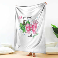 Funny Christmas Witch Pink Goes Good With Green Throw Blanket - Wonder Print Shop