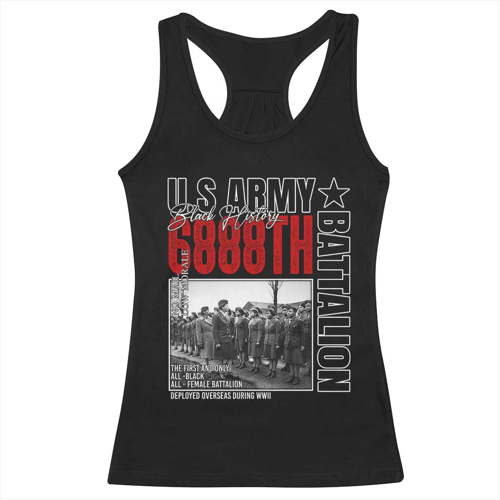 6888th Battalion Racerback Tank Top The First And Only All Black Female Battalion Black History Month