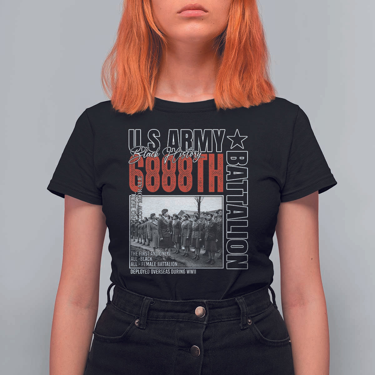 6888th Battalion T Shirt For Women The First And Only All Black Female Battalion Black History Month