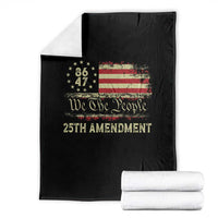 8647 Resist 25th Amendment Throw Blanket Vintage American Flag