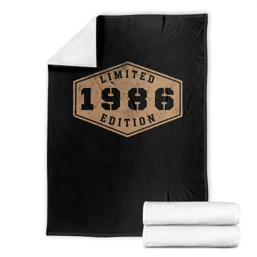 40th Birthday Throw Blanket 1986 Limited Edition Gifts For Turning 40