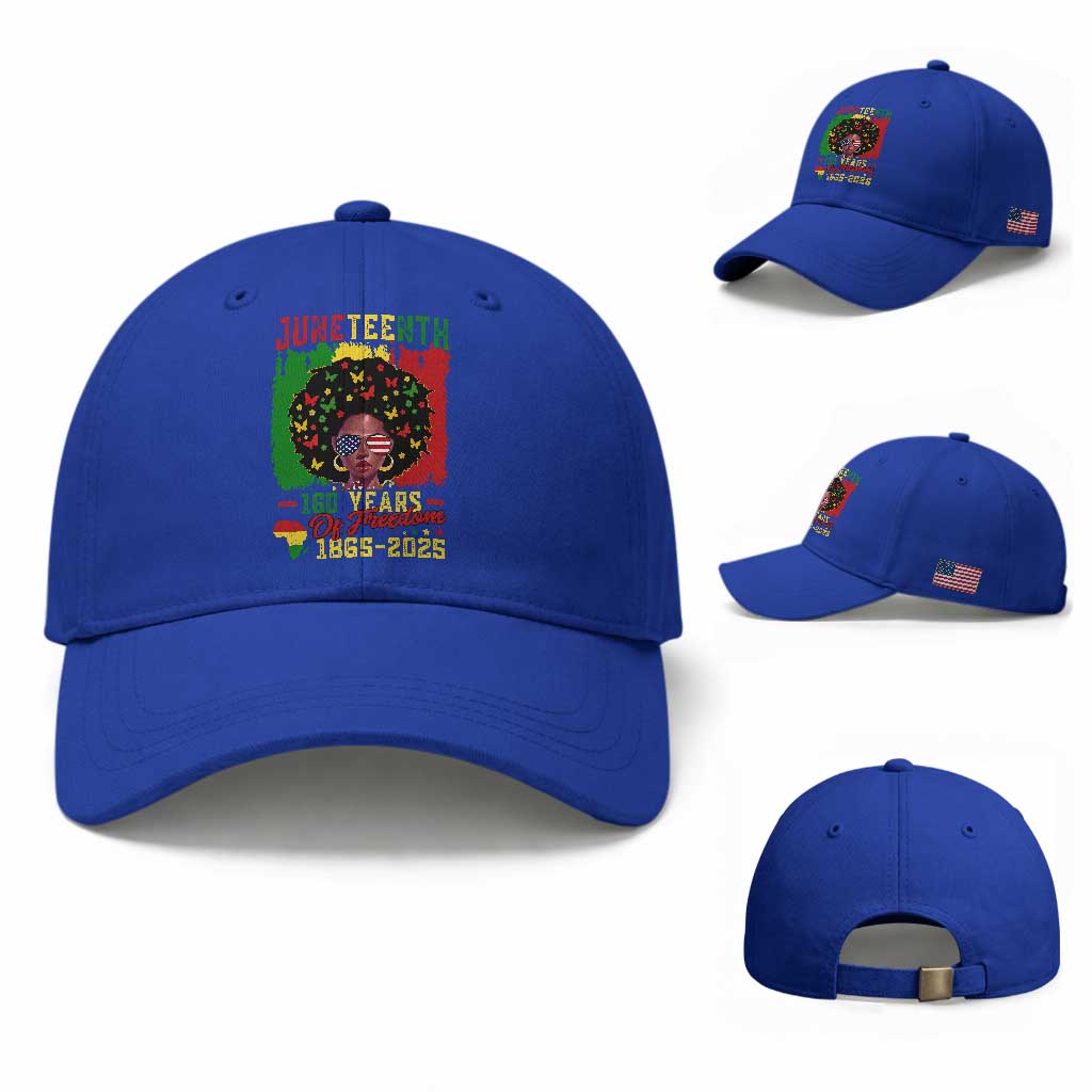 Juneteenth 160 Years Of Freedom Baseball Cap African American Pride