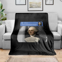 There is Motion At Your Front Door George Washington Meme Throw Blanket