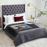 There is Motion At Your Front Door George Washington Meme Throw Blanket