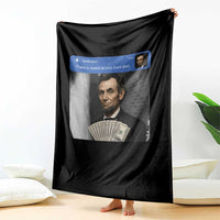 There is Motion At Your Front Door Abraham Lincoln Meme Throw Blanket