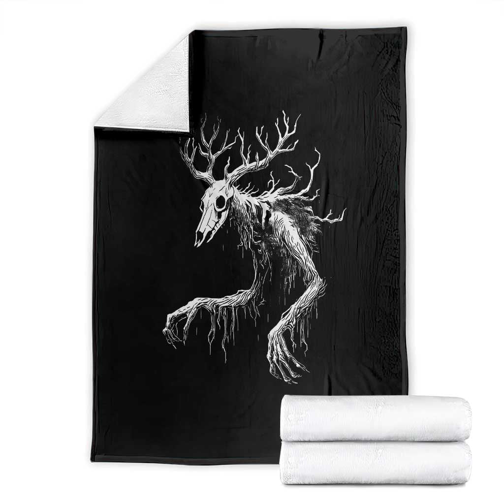 Wendigo Monster Skinwalker Mythical Cryptid Throw Blanket - Wonder Print Shop