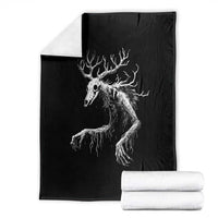 Wendigo Monster Skinwalker Mythical Cryptid Throw Blanket - Wonder Print Shop