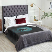 Wendigo Monster Skinwalker Mythical Cryptid Dark Forest Throw Blanket - Wonder Print Shop