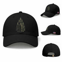 Arrowhead Hunter Vintage Camougflage USA Flag Baseball Cap