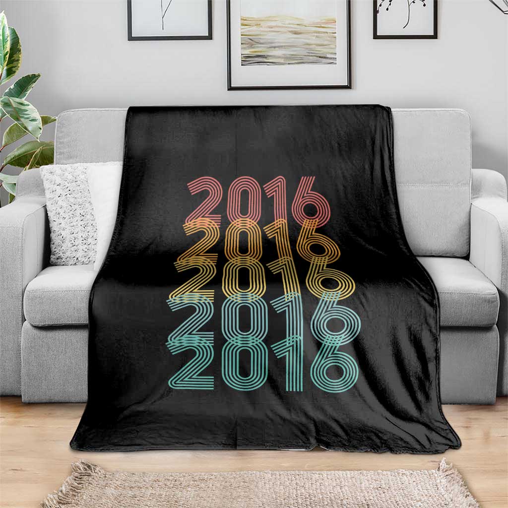 10th Birthday Throw Blanket Vintage 2016 Retro 10 Years Old Birthday