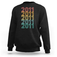 15th Birthday Sweatshirt Vintage 2011 Retro 15 Years Old Birthday