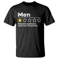 Men 1 Star Absolute Nightmare Would Not Recommend T Shirt Funny Bold Text