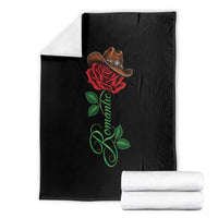 Romantic Classic 70s 80s Red Rose R&B Music Lover Throw Blanket