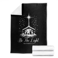 Be The Light Christian Christmas Throw Blanket Nativity Scene Bible Verse - Wonder Print Shop