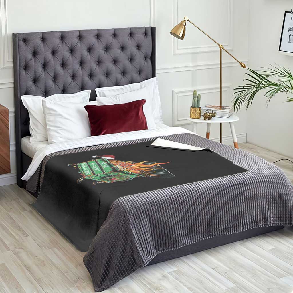 Funny Lil Dumpster Fire 2025 Throw Blanket The Year We Couldnt Afford Anything - Wonder Print Shop