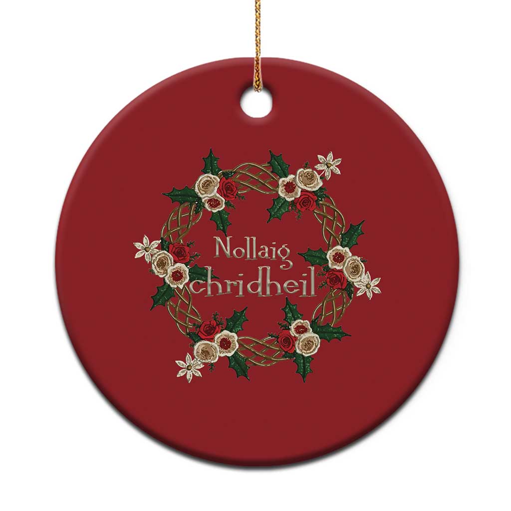 Scottish Celtic Xmas Nollaig Chridheil Christmas Ornament Xmas Wreath - Wonder Print Shop