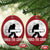 Funny Bigfoot Snowboarding Christmas Ornament Shred The Gnar Moon Snowboard - Wonder Print Shop