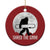 Funny Bigfoot Snowboarding Christmas Ornament Shred The Gnar Moon Snowboard - Wonder Print Shop