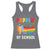 Funny Poppin' My Way Through 100 Day Racerback Tank Top