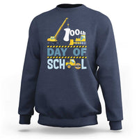 Funny 100TH Days Of School Construction Sweatshirt Vehicle Excavators