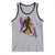 Funny Bigfoot Mardi Gras Louisiana Map Jazz Music Tank Top