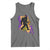 Funny Bigfoot Mardi Gras Louisiana Map Jazz Music Tank Top