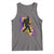 Funny Bigfoot Mardi Gras Louisiana Map Jazz Music Tank Top