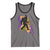 Funny Bigfoot Mardi Gras Louisiana Map Jazz Music Tank Top