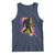 Funny Bigfoot Mardi Gras Louisiana Map Jazz Music Tank Top