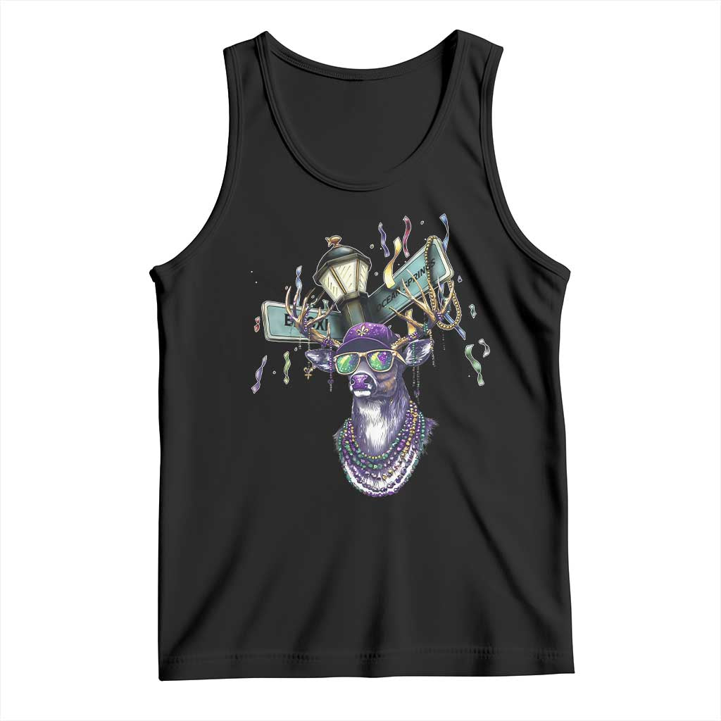 Funny Mardi Gras Mississippi Deer Tank Top Biloxi Ocean Springs Carnival