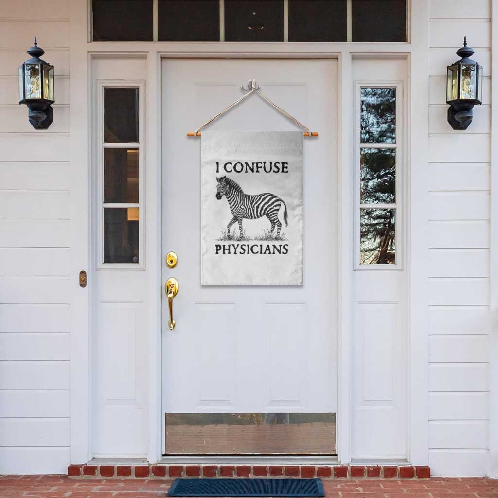 I Confuse Physicians Rare Disease Awareness Garden Flag Funny Zebra