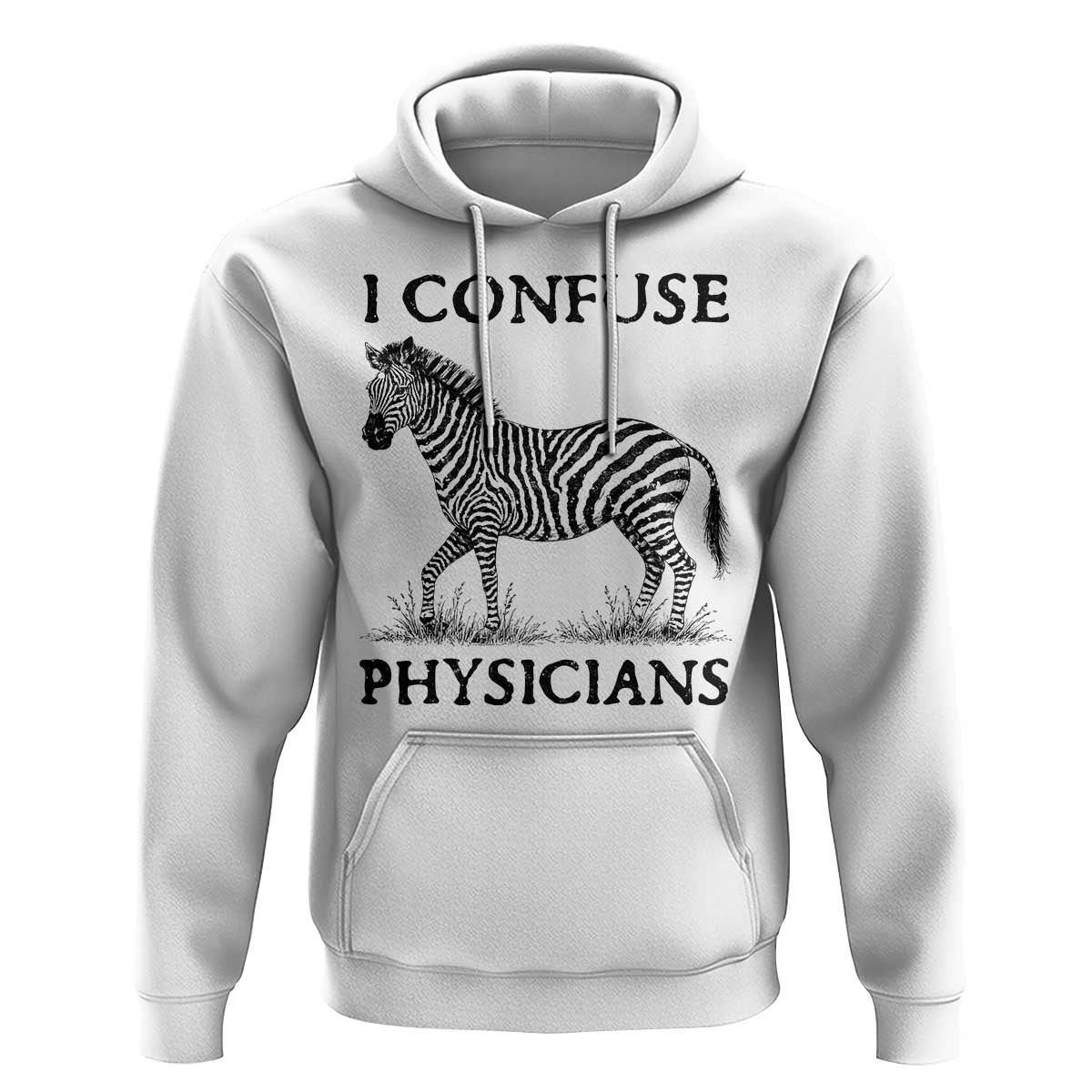 I Confuse Physicians Rare Disease Awareness Hoodie Funny Zebra