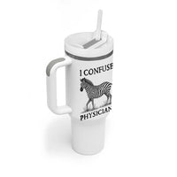 I Confuse Physicians Rare Disease Awareness Tumbler With Handle Funny Zebra