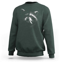 Funny Raccoon Smoking Cigarette Meme Sweatshirt Trash Panda Face Y2K Graphic