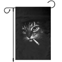 Funny Cat Smoking Cigarette Meme Garden Flag Cat Face Y2K Graphic
