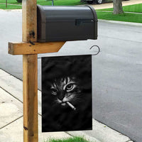 Funny Cat Smoking Cigarette Meme Garden Flag Cat Face Y2K Graphic