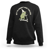 Off To Commit Mom Foolery Sweatshirt Funny Mama Frog Scooter Mother's Day